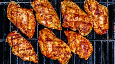 Grilled "honey" BBQ chicken