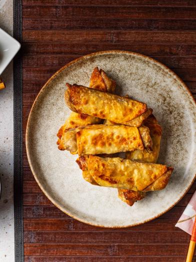 Air Fryer Thai Spring Rolls with Sweet Chili Sauce