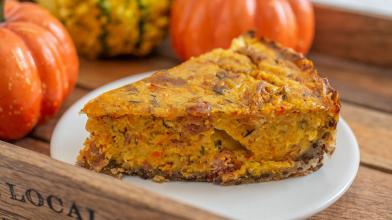Pumpkin Quiche with Quinoa Crust