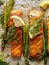 An easy sheet pan dinner of salmon and asparagus for diabetic friendly diet