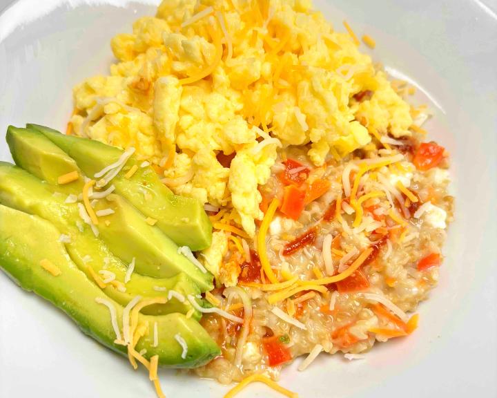 Cheesy savory oatmeal