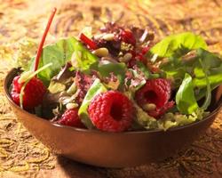 Green Salad with Raspberry Vinaigrette