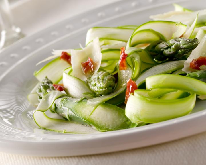 Shaved Asparagus, Radish and Parmesan Salad