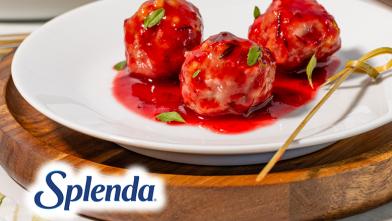 Turkey meatballs with cranberry sauce