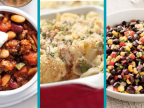 Snapshot of 3 recipes full of fiber for a diabetic diet
