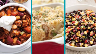 Snapshot of 3 recipes full of fiber for a diabetic diet
