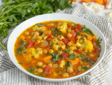 Curried Chickpea Stew with Roasted Vegetables - ADA. Curried Chickpea Stew with Roasted Vegetables