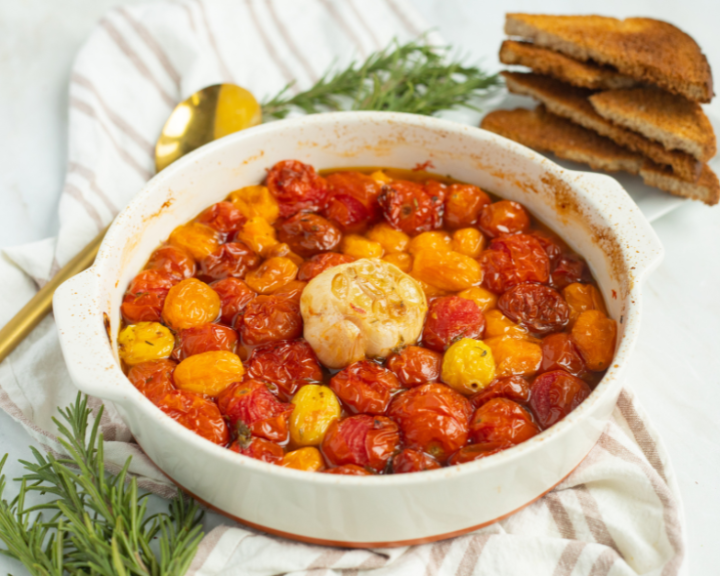 Roasted Cherry Tomatoes with Rosemary & Garlic